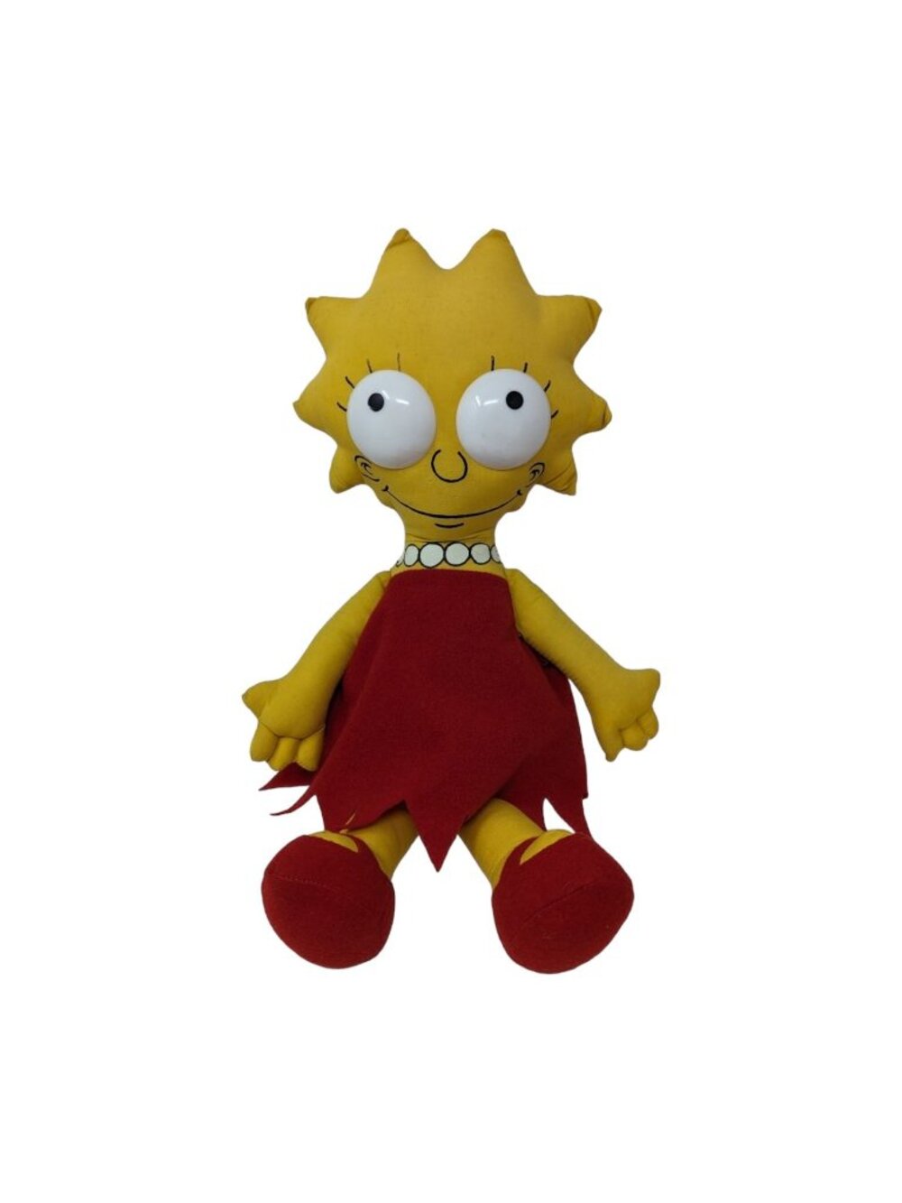 Vintage 1990 Matt Groening The Simpsons Lisa Simpson Hard Plush Stuffed Doll 16"